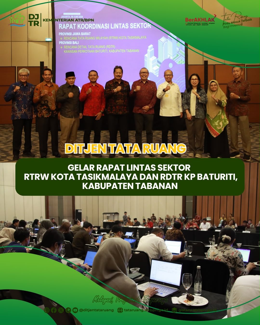 Gelar Rapat Lintas Sektor RTRW Kota Tasikmalaya dan RDTR KP Baturiti Kabupaten Tabanan