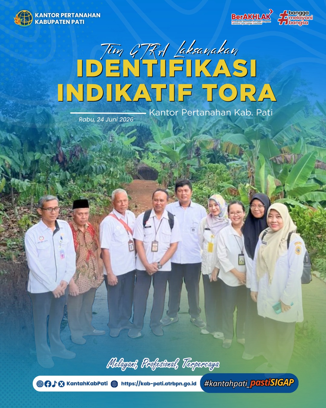 Kantor Pertanahan Kabupaten Pati Bersama Tim GTRA Laksanakan Identifikasi Indikatif TORA di Desa Klakahkasihan