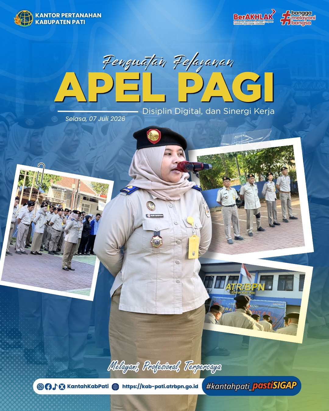Apel Pagi Kantor Pertanahan Kabupaten Pati Tekankan Penguatan Pelayanan, Disiplin Digital, dan Sinergi Kerja