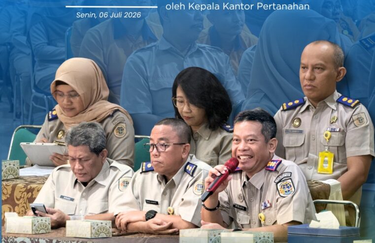Kantor Pertanahan Kabupaten Pati menyelenggarakan rapat evaluasi pelaksanaan tugas, penguatan komitmen organisasi, serta peningkatan kualitas pelayanan pertanahan kepada masyarakat