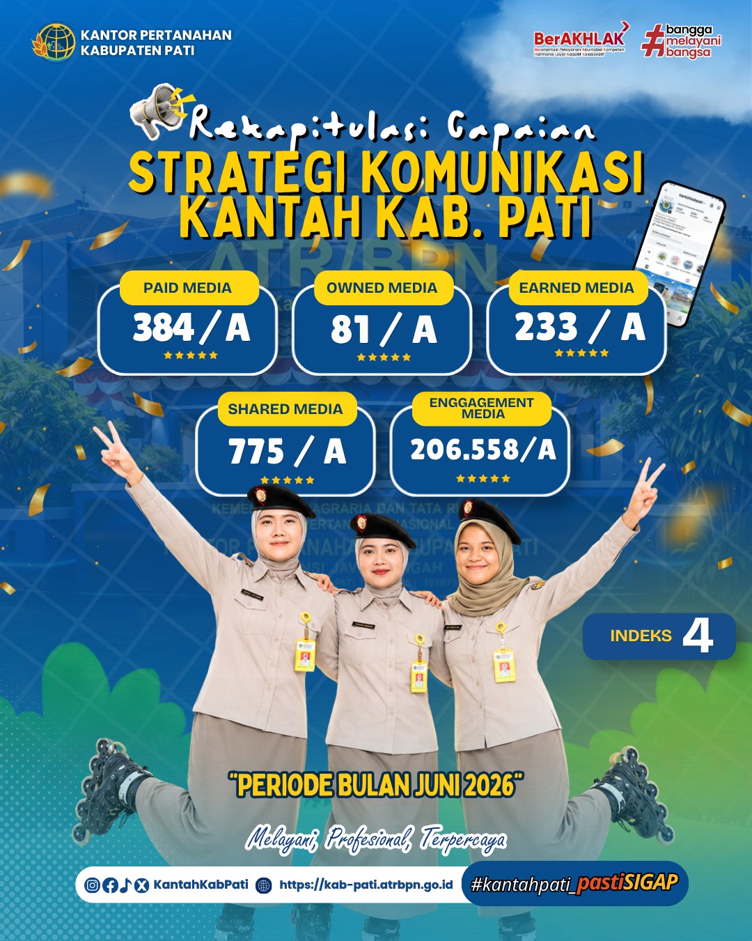 Rekapitulasi Pelaksanaan Strategi Komunikasi Periode Juni 2026 Kantor Pertanahan Kabupaten Pati
