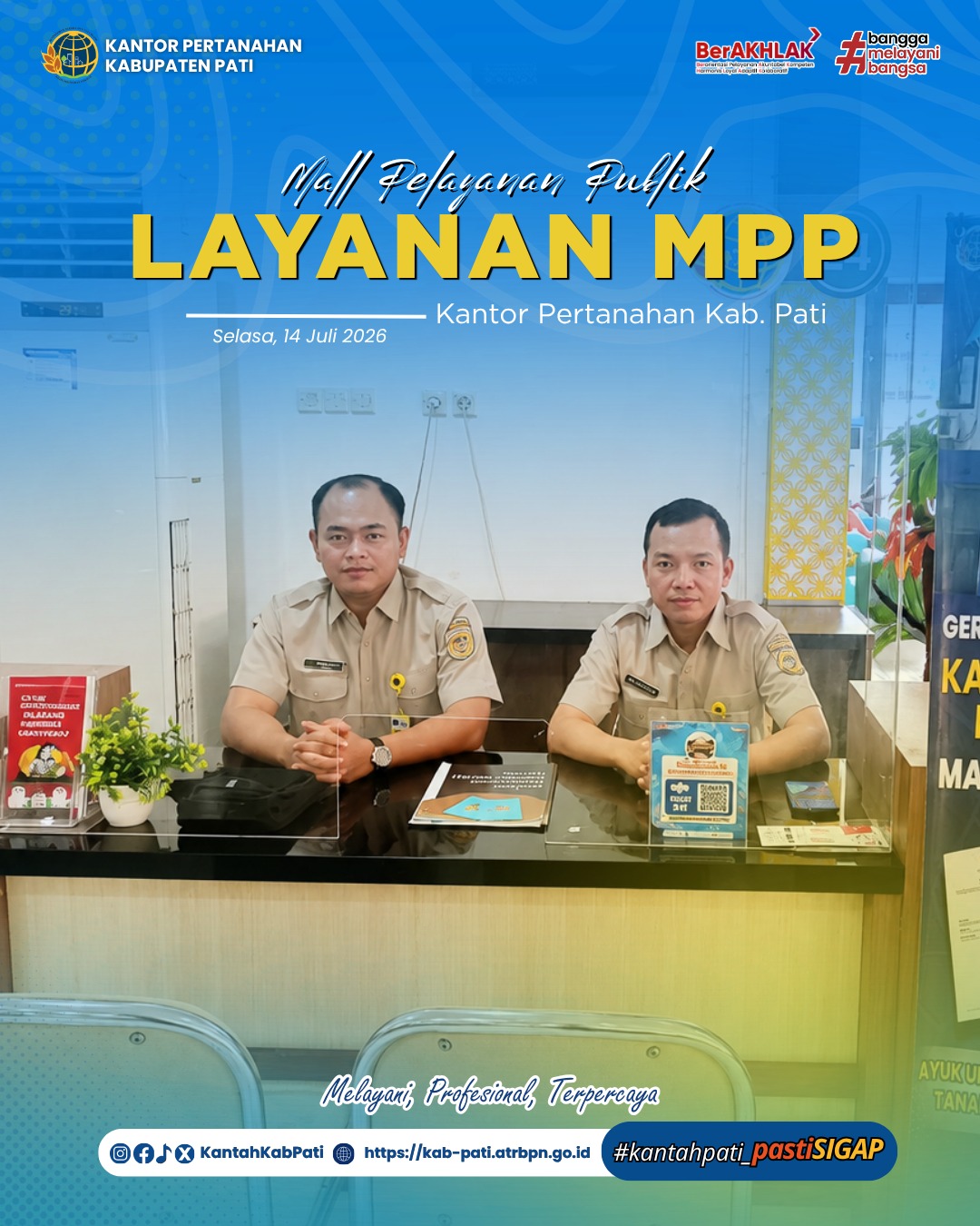 Kantor Pertanahan Kabupaten Pati terus berkomitmen meningkatkan kualitas pelayanan kepada masyarakat melalui penyediaan layanan pertanahan di Loket Mall Pelayanan Publik (MPP) Kabupaten Pati, 17/0/2026