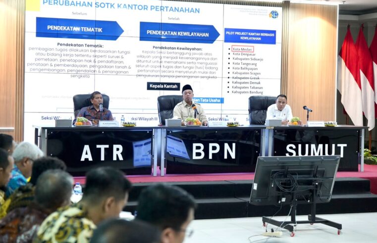 Pengarahan di Kanwil BPN Provinsi Sumatera Utara, Menteri Nusron Minta Jajaran Utamakan Kemudahan Layanan bagi Masyarakat