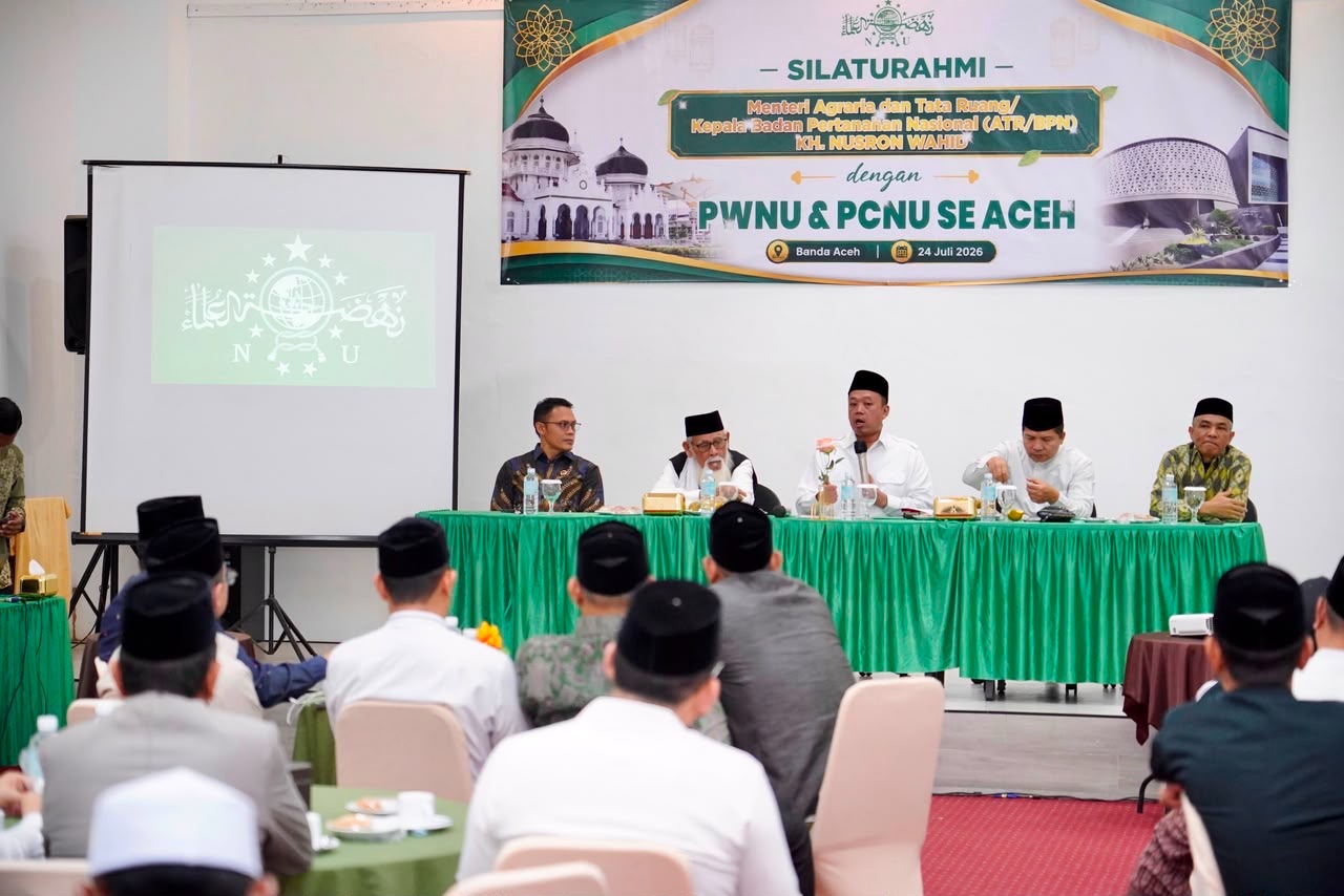 Menteri Nusron Ajak PWNU dan PCNU Se-Aceh Percepat Sertipikasi Tanah Wakaf