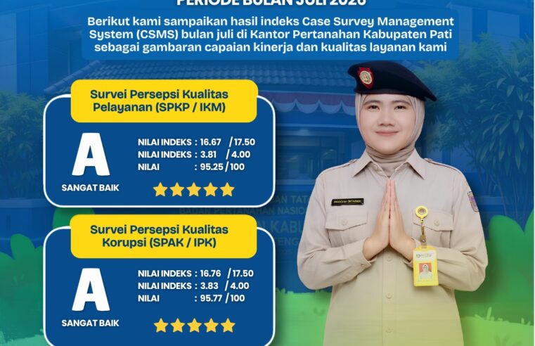 HASIL SURVEI KEPUASAN MASYARAKAT PERIODE JULI 2026