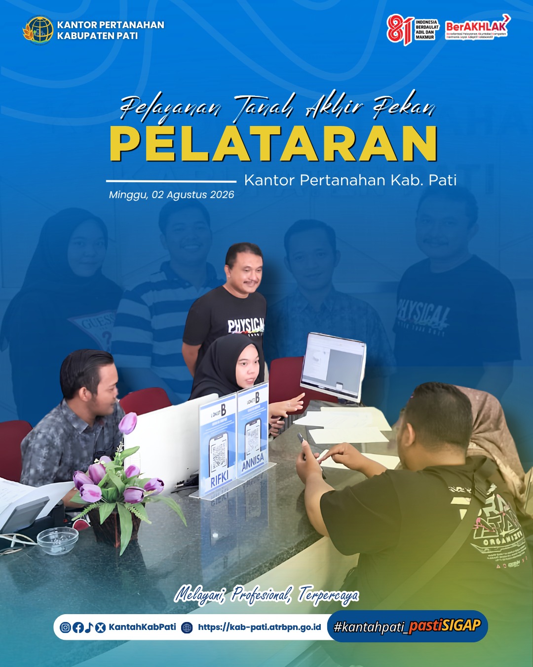 Kantor Pertanahan Kabupaten Pati kembali menghadirkan inovasi pelayanan publik melalui program PELATARAN