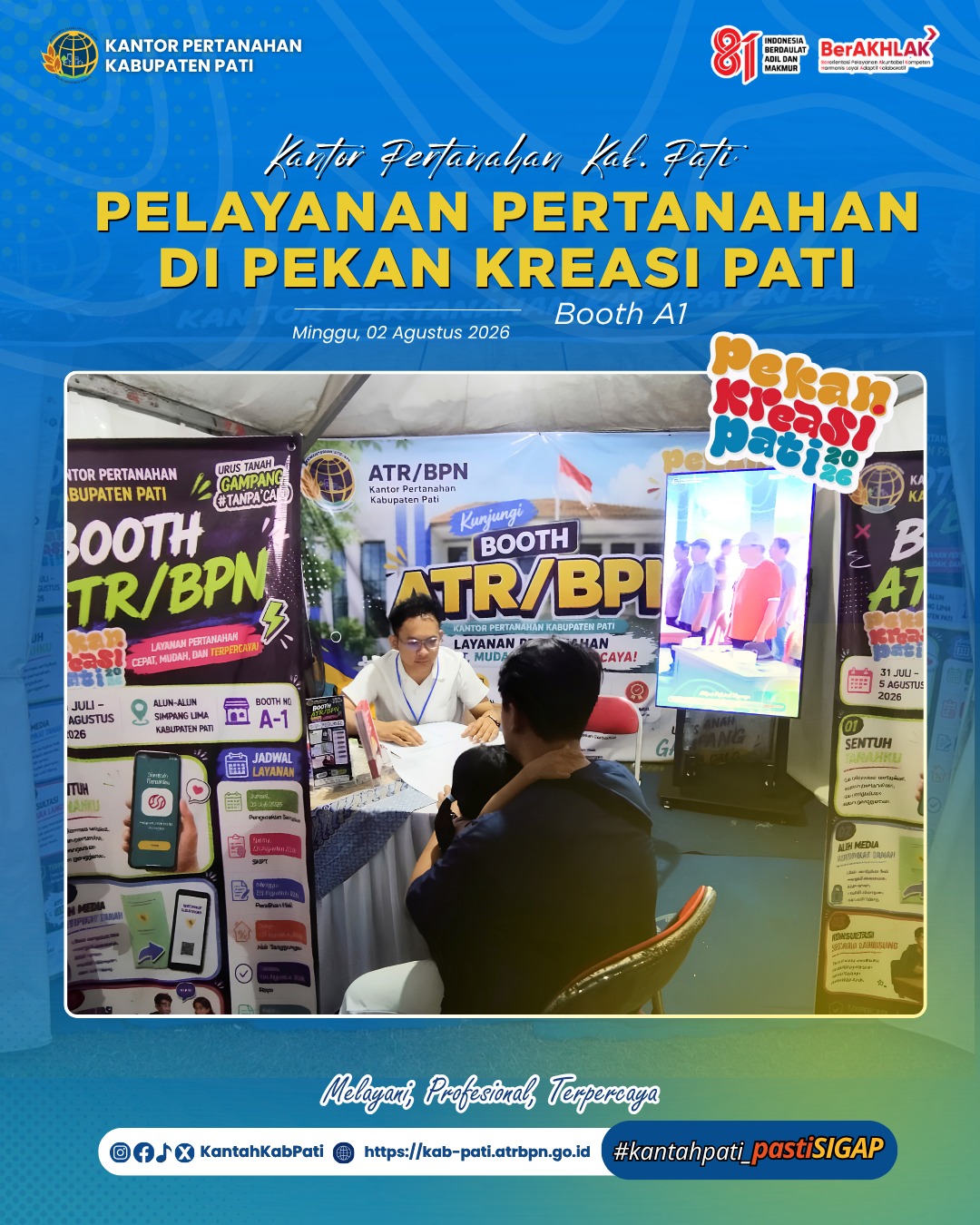 Kantor Pertanahan Kabupaten Pati Hadirkan Pelayanan Pertanahan di Pekan Kreasi Pati 2026