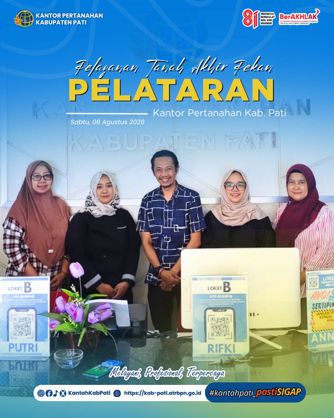 Kantor Pertanahan Kabupaten Pati kembali menghadirkan inovasi pelayanan publik melalui program PELATARAN