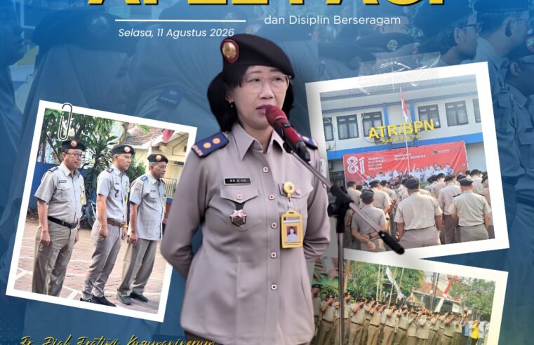 Apel Pagi Kantor Pertanahan Kabupaten Pati Tekankan Disiplin Berseragam