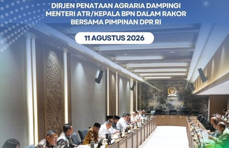 Direktur Jenderal Penataan Agraria, Embun Sari mendampingi Menteri Agraria dan Tata Ruang/Kepala Badan Pertanahan Nasional dalam Rapat Koordinasi (Rakor) bersama Pimpinan Dewan Perwakilan Rakyat Republik Indonesia (DPR RI) dalam rangka membahas upaya penyelesaian konflik agraria dan Reforma Agraria