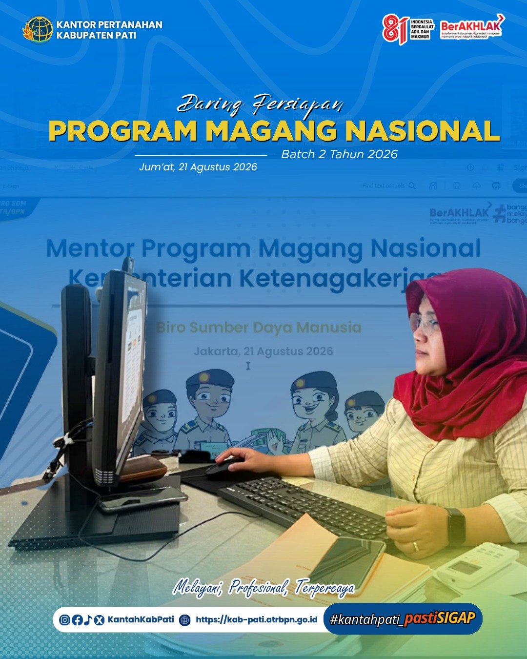 Kasubbag Tata Usaha Kantor Pertanahan Kabupaten Pati Ikuti Persiapan Program Magang Nasional Batch 2 Tahun 2026