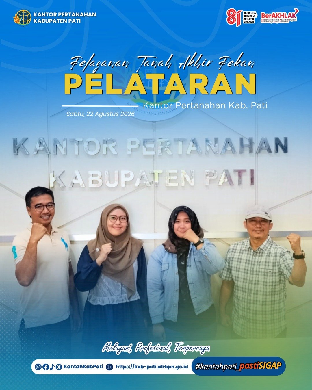 Kantor Pertanahan Kabupaten Pati kembali menghadirkan inovasi pelayanan publik melalui program PELATARAN