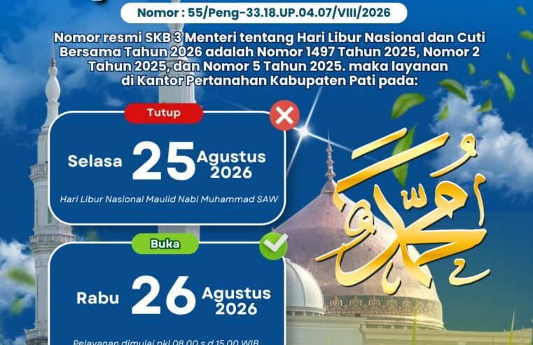 📢 PENGUMUMAN LAYANAN PERTANAHAN