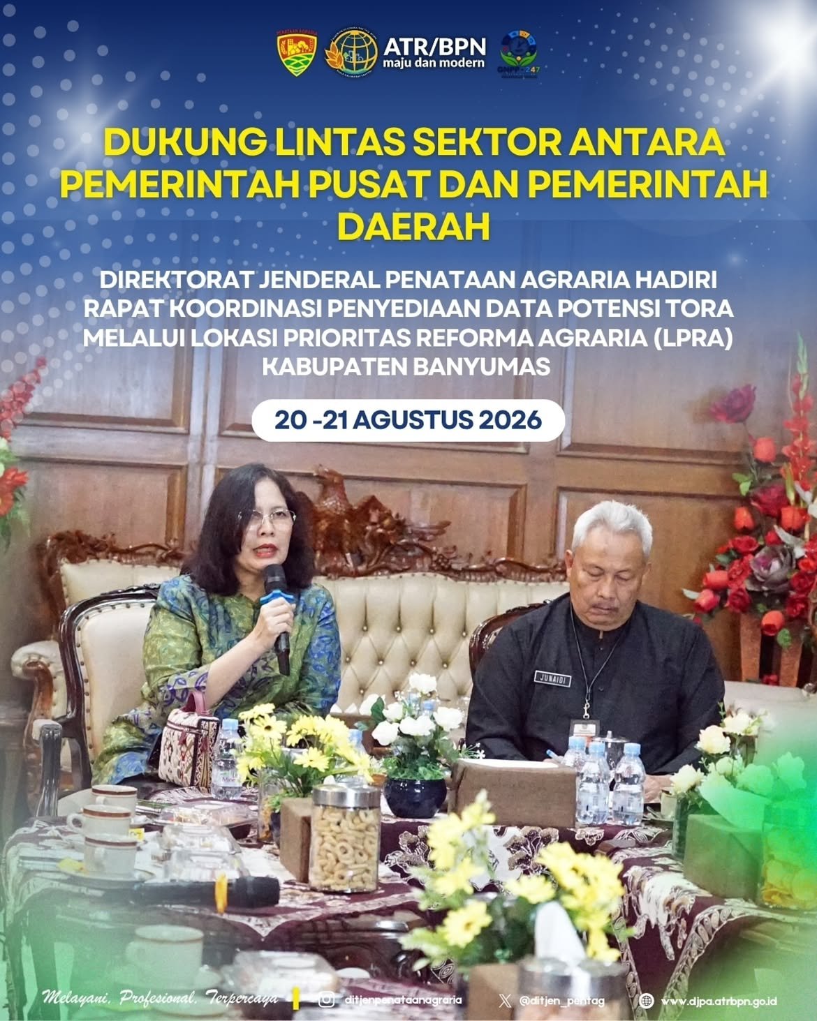 Direktorat Penataan Agraria menghadiri Rapat Persiapan (Pra-Rakortek) Penyediaan Data Potensi Tanah Objek Reforma Agraria (TORA) melalui Lokasi Prioritas Reforma Agraria (LPRA) di Kabupaten Banyumas