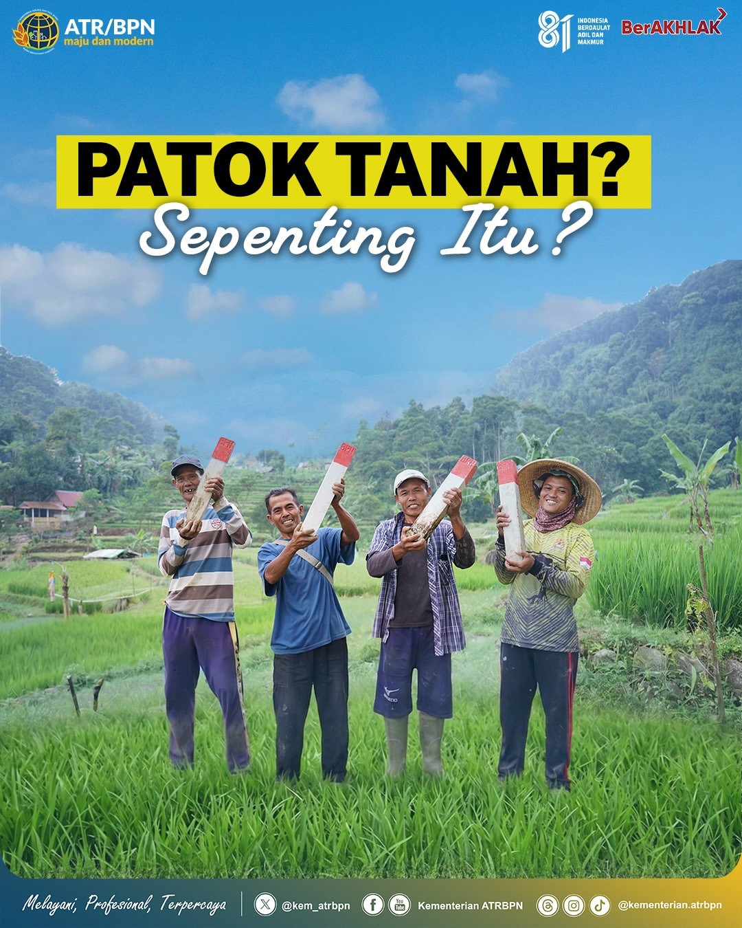 Halo #SobATRBPN! Tahukah kamu bahwa patok tanah bukan sekadar penanda biasa? Ini memiliki peran yang sangat penting untuk menunjukkan batas bidang tanah sekaligus mencegah potensi sengketa di kemudian hari.