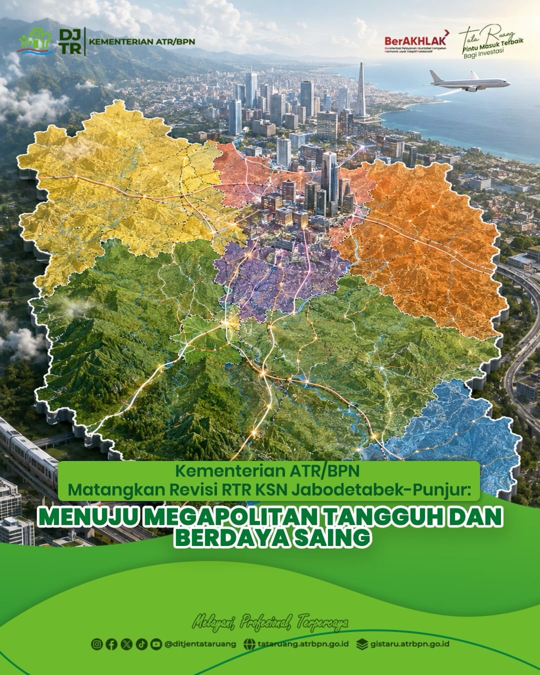 Direktorat Jenderal Tata Ruang Kementerian Agraria dan Tata Ruang/Badan Pertanahan Nasional (ATR/BPN) menggelar Konsultasi Publik Rencana Tata Ruang Kawasan Strategis Nasional (RTR KSN) Perkotaan Jabodetabek-Punjur