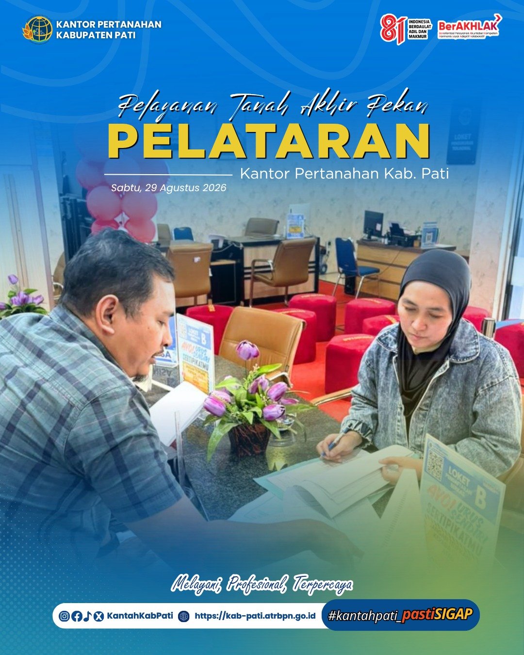 Kantor Pertanahan Kabupaten Pati kembali menghadirkan inovasi pelayanan publik melalui program PELATARAN