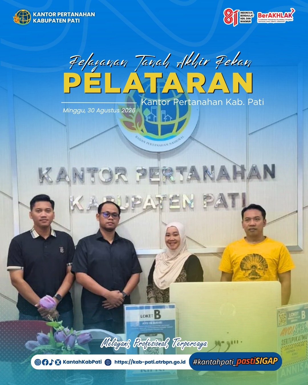 Kantor Pertanahan Kabupaten Pati kembali menghadirkan inovasi pelayanan publik melalui program PELATARAN