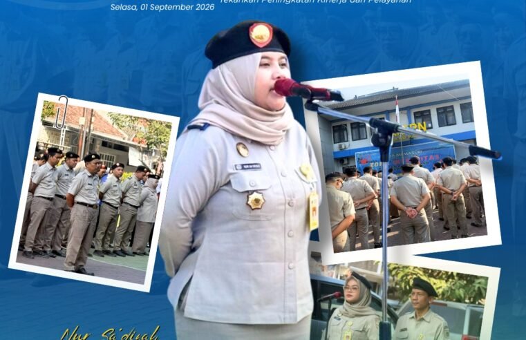 Kepala Subbagian Kantor Pertanahan Kabupaten Pati memimpin Apel Pagi