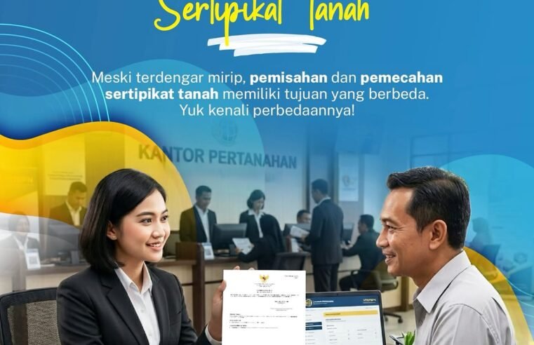 Halo #SobATRBPN! Masih sering tertukar antara pemisahan dan pemecahan sertipikat tanah? 🤔