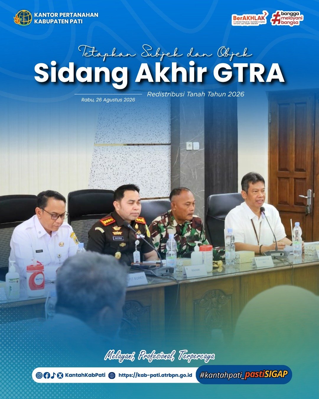 Sidang Akhir GTRA Kabupaten Pati Tetapkan Subjek dan Objek Redistribusi Tanah Tahun 2026