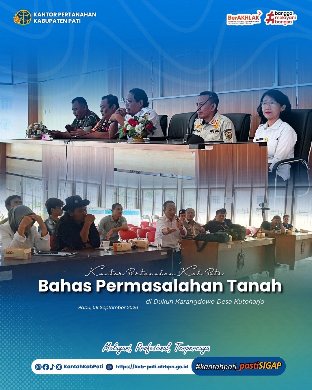 Kantor Pertanahan Kabupaten Pati Bahas Permasalahan Tanah Dukuh Karangdowo Desa Kutoharjo