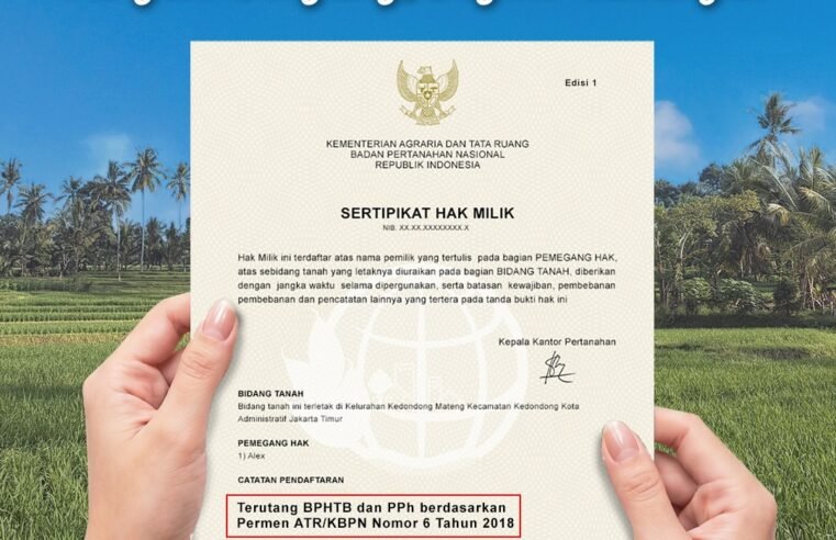 Halo #SobATRBPN! Ada catatan BPHTB terutang di sertipikat tanahmu?
