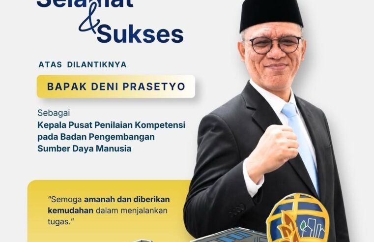Hai#SobatBPSDMSegenap jajaran BPSDM Kementerian ATR/BPN mengucapkan “Selamat dan Sukses” kepada Bapak Deni Prasetyo sebagai Kepala Pusat Penilaian Kompetensi pada Badan Pengembangan Sumber Daya Manusia Kementerian ATR/BPN.