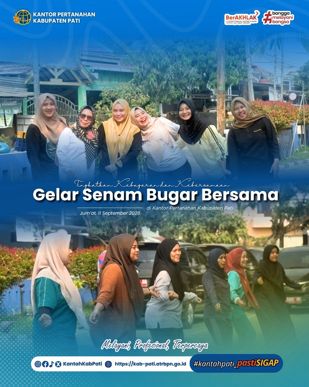 Tingkatkan Kebugaran dan Kebersamaan, Kantor Pertanahan Kabupaten Pati Gelar Senam Bugar Bersama