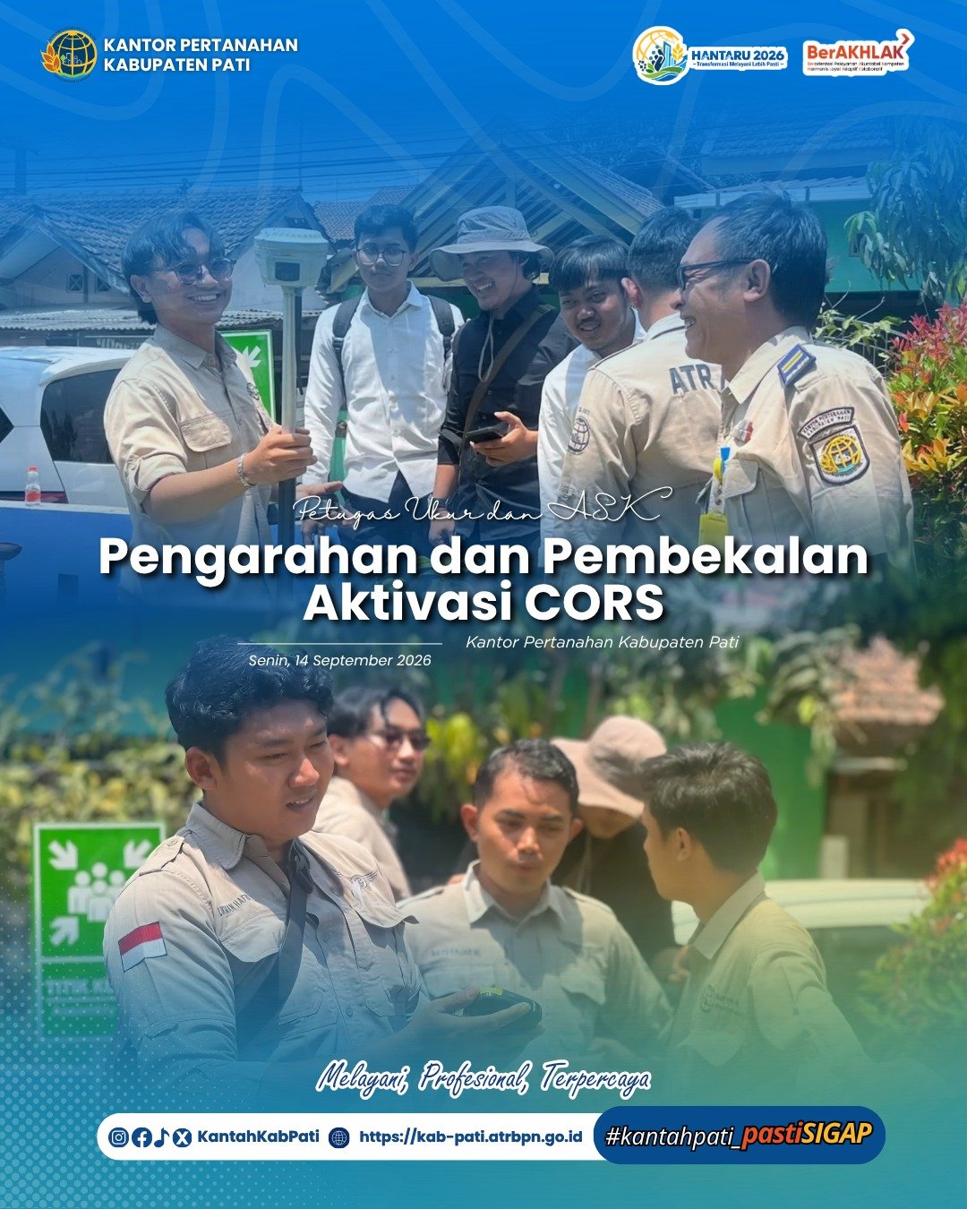 Petugas Ukur dan ASK Kantor Pertanahan Kabupaten Pati Ikuti Pengarahan dan Pembekalan Aktivasi CORS