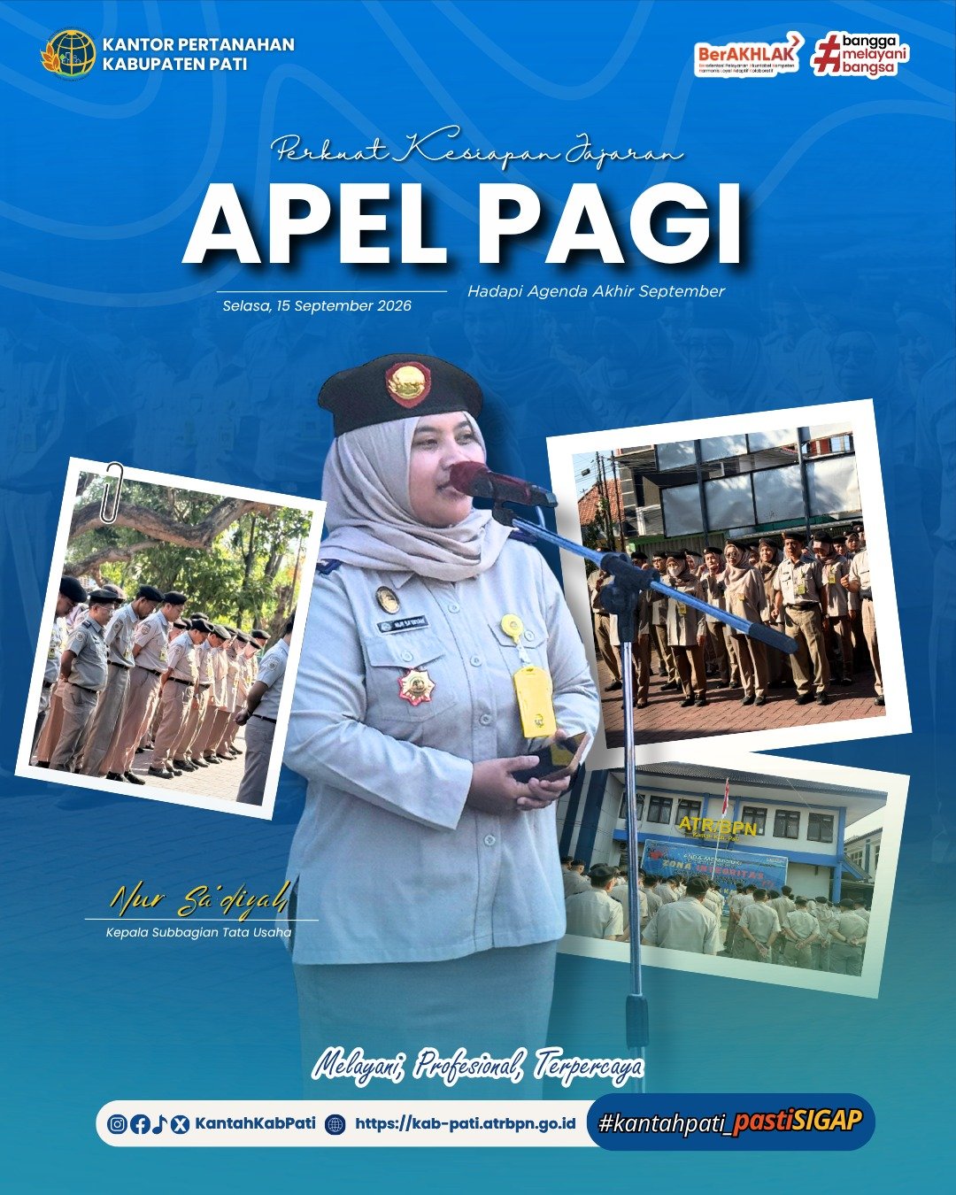 Apel Pagi, Kantor Pertanahan Kabupaten Pati Tekankan Kesiapan Hadapi Agenda September