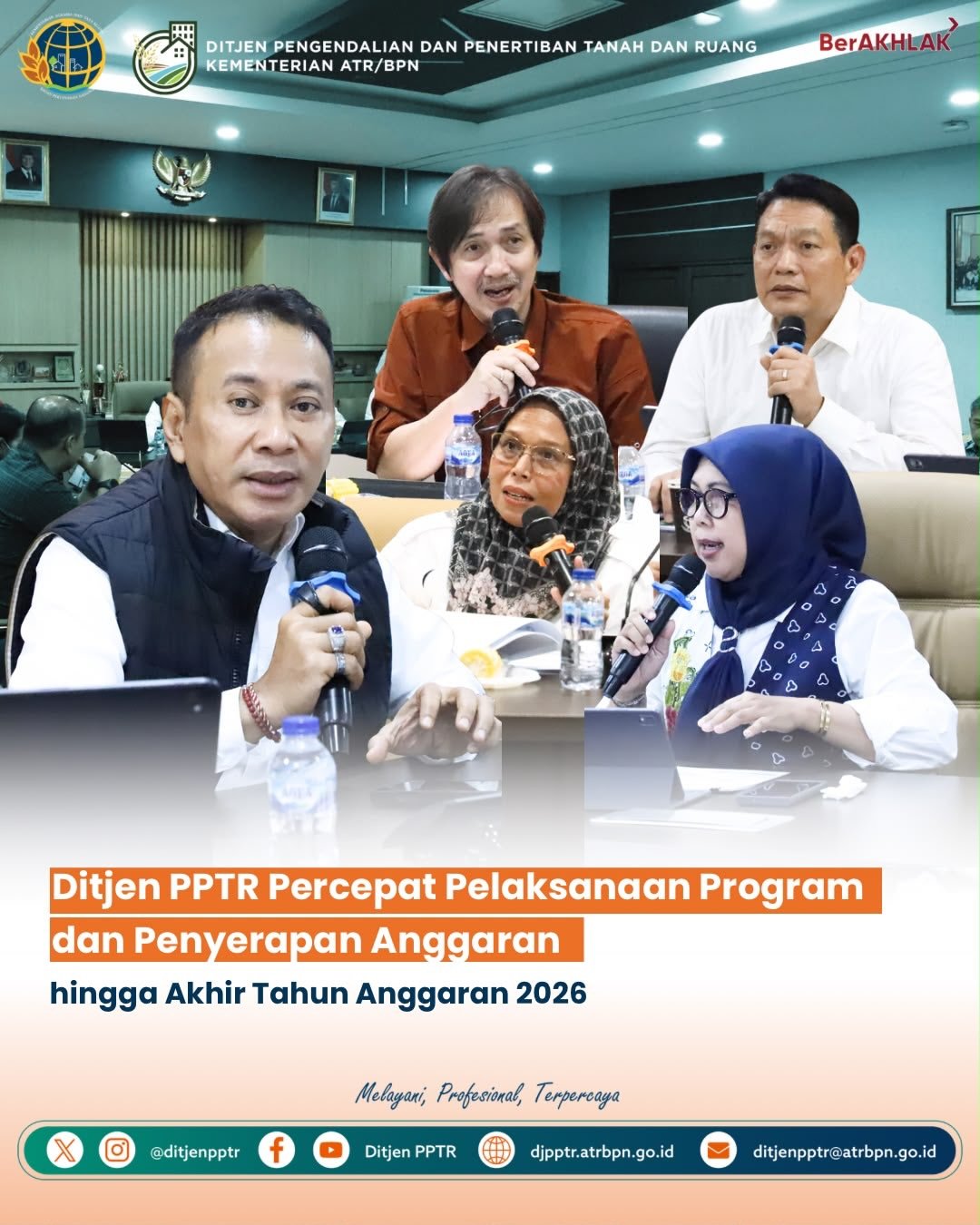 SobatPPTR, Direktorat Jenderal Pengendalian dan Penertiban Tanah dan Ruang (PPTR) Kementerian ATR/BPN mempercepat pelaksanaan program dan penyerapan anggaran hingga akhir Tahun Anggaran 2026.