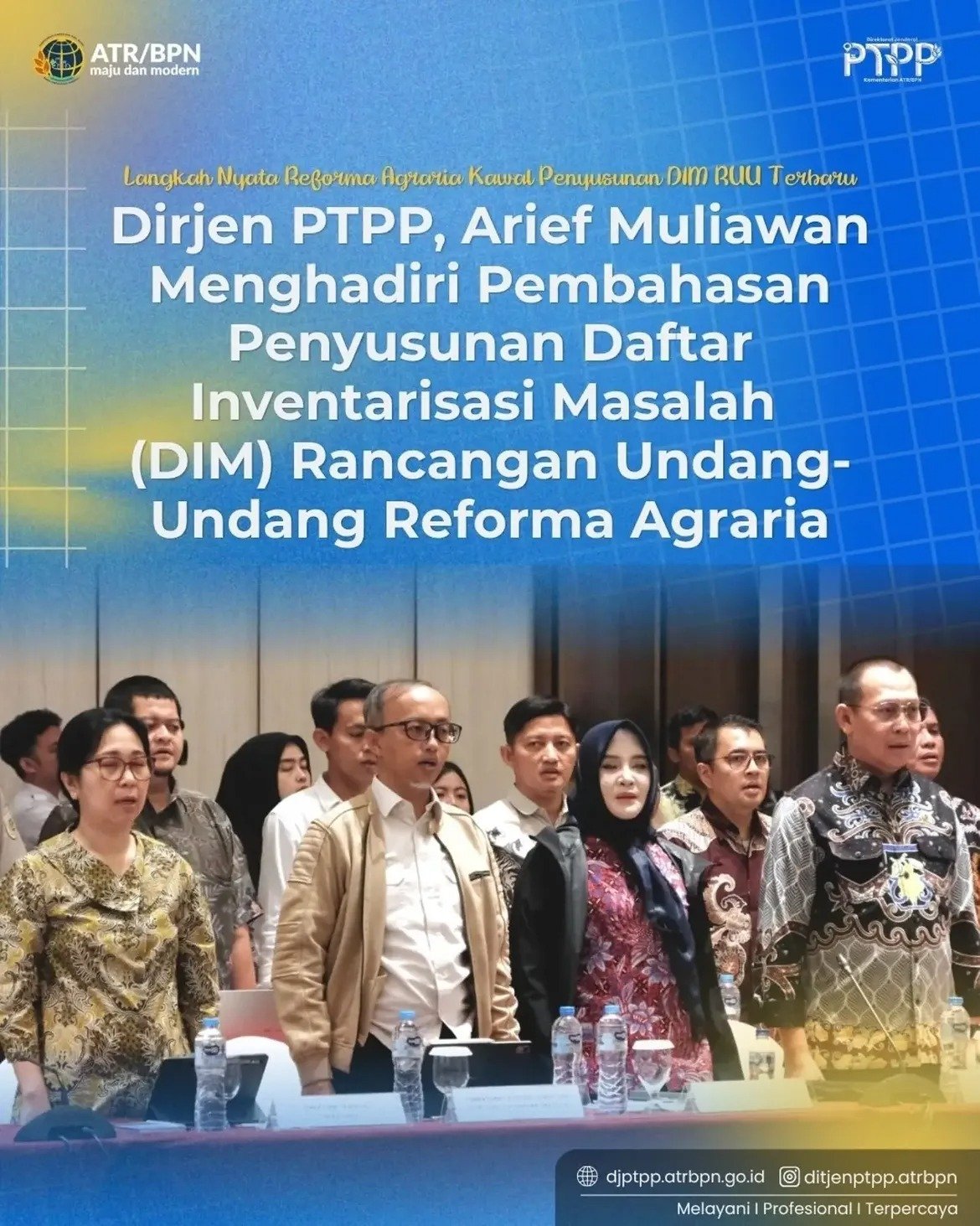 Jakarta 14 September 2026- Dirjen PTPP, Arief Muliawan Menghadiri Pembahasan Penyusunan Daftar Inventarisasi Masalah (DIM) Rancangan Undang-Undang Reforma Agraria