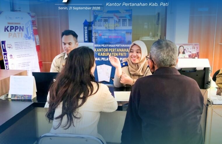 Kantor Pertanahan Kabupaten Pati terus berkomitmen meningkatkan kualitas pelayanan kepada masyarakat melalui penyediaan layanan pertanahan di Loket Mall Pelayanan Publik (MPP) Kabupaten Pati