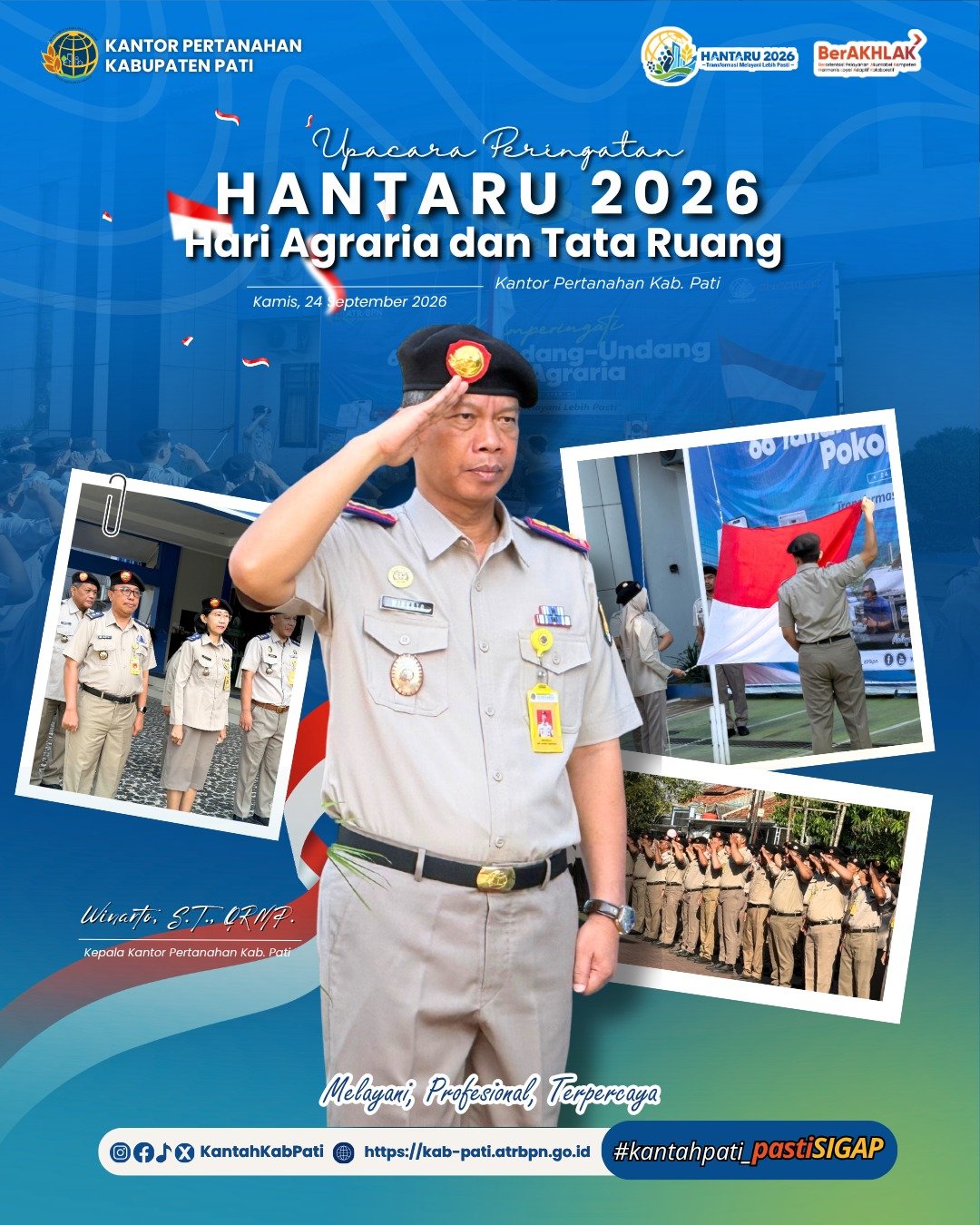 Kantor Pertanahan Kabupaten Pati Gelar Upacara Peringatan Hari Agraria dan Tata Ruang Tahun 2026