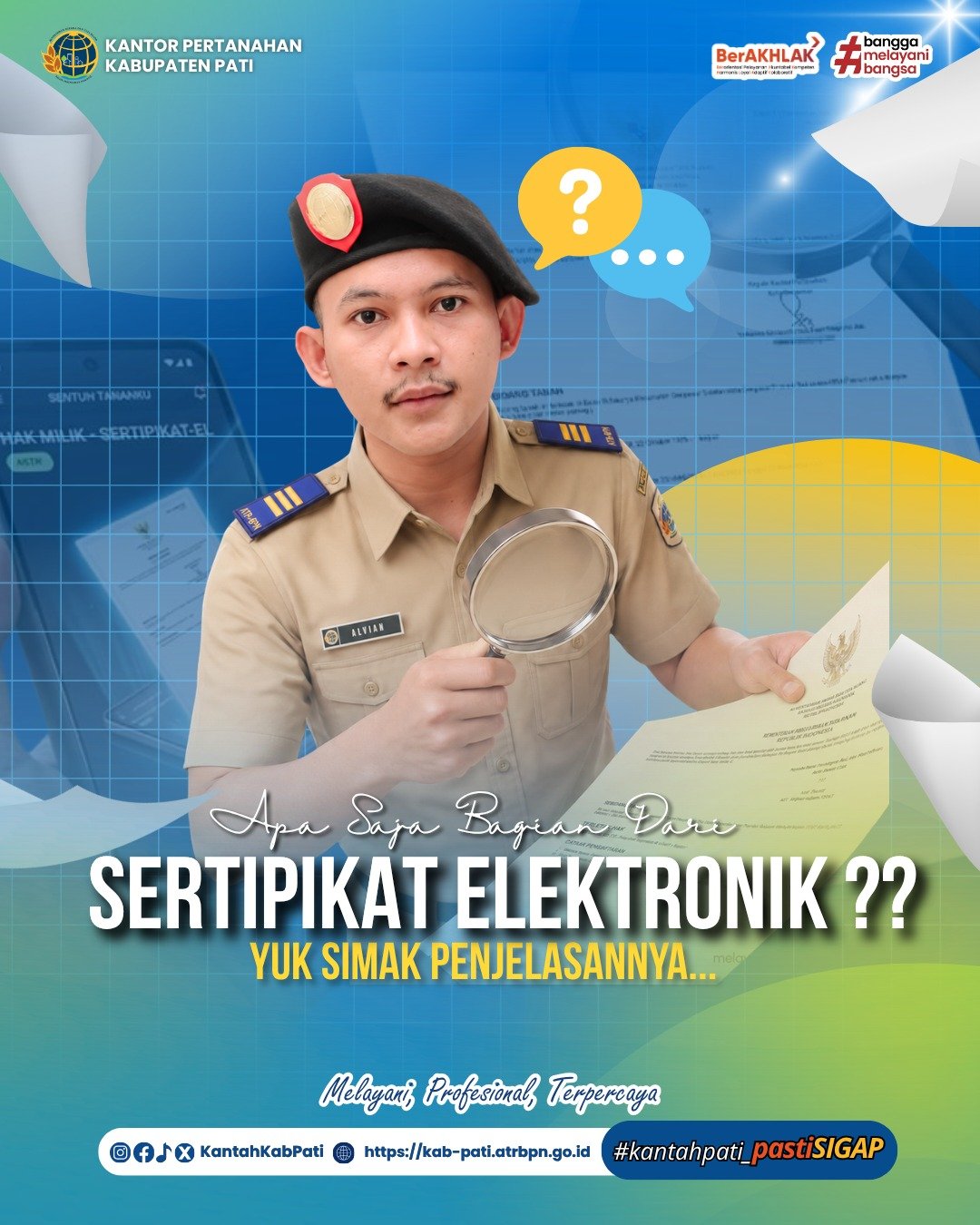 Sertipikat Elektronik hadir dengan format yang lebih modern dan dilengkapi fitur keamanan untuk menjaga keaslian serta keutuhan data pertanahan