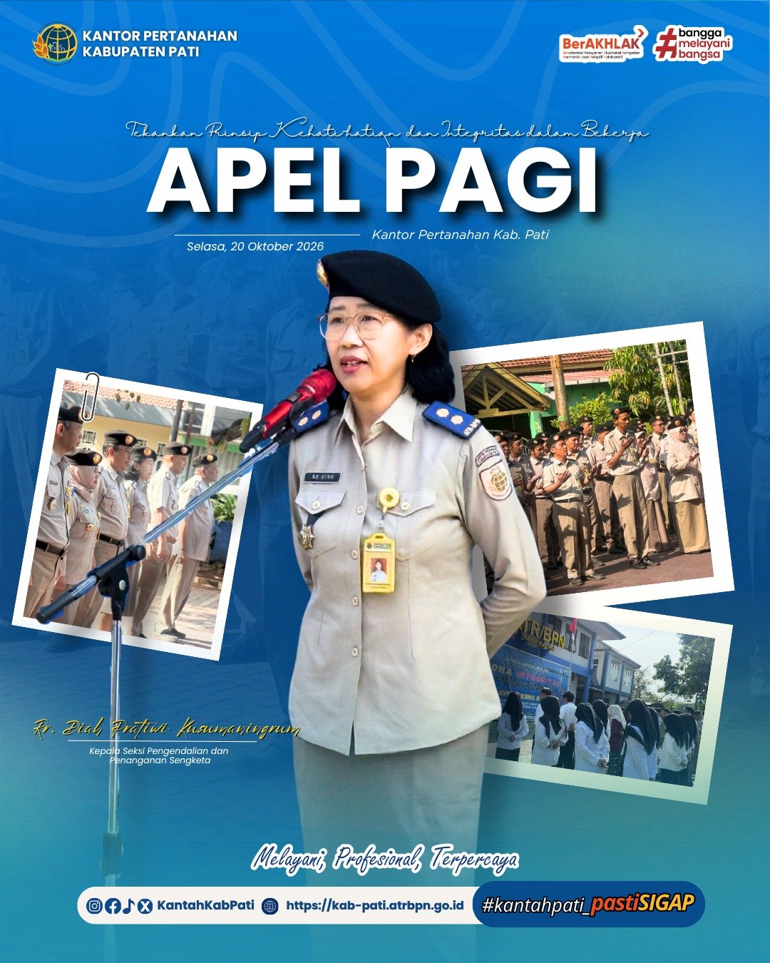 Apel Rutin Selasa, Kantor Pertanahan Kabupaten Pati Tekankan Prinsip Kehati-hatian dan Integritas dalam Bekerja