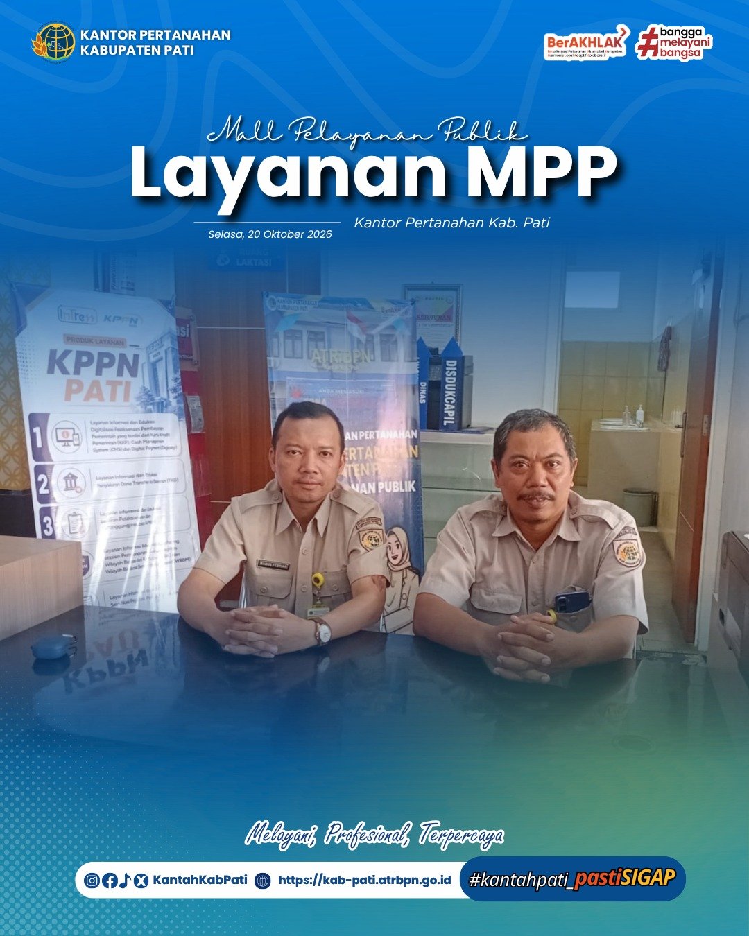 Kantor Pertanahan Kabupaten Pati terus berkomitmen meningkatkan kualitas pelayanan kepada masyarakat melalui penyediaan layanan pertanahan di Loket Mall Pelayanan Publik (MPP) Kabupaten Pati