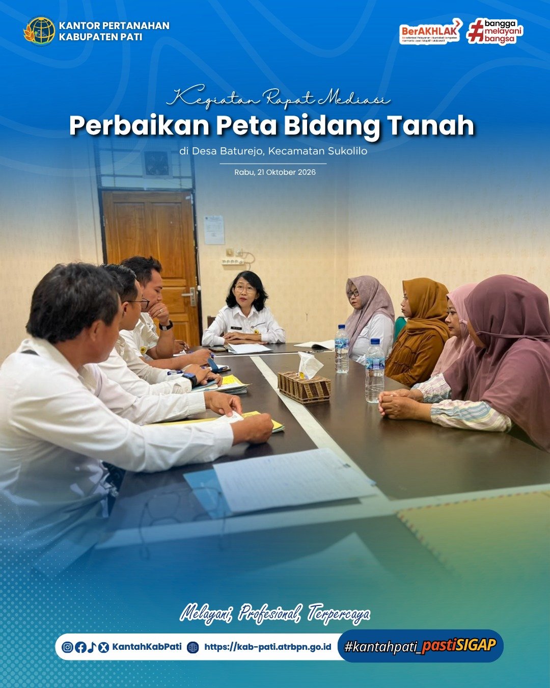 Kantor Pertanahan Kabupaten Pati Gelar Rapat Mediasi dan Perbaikan Peta Bidang Tanah di Desa Baturejo