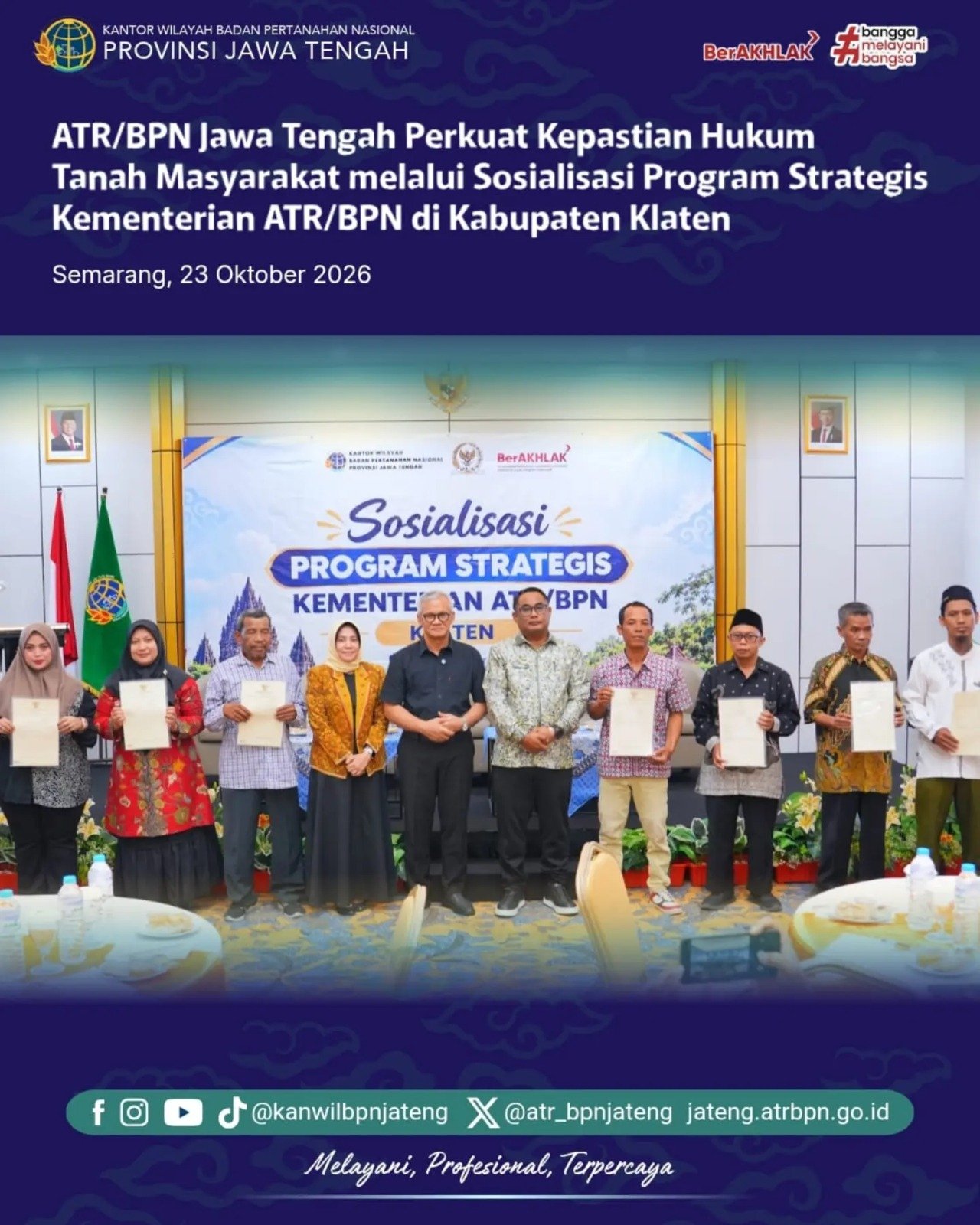 epastian hukum atas tanah menjadi salah satu manfaat penting yang terus diupayakan Kementerian ATR/BPN bagi masyarakat