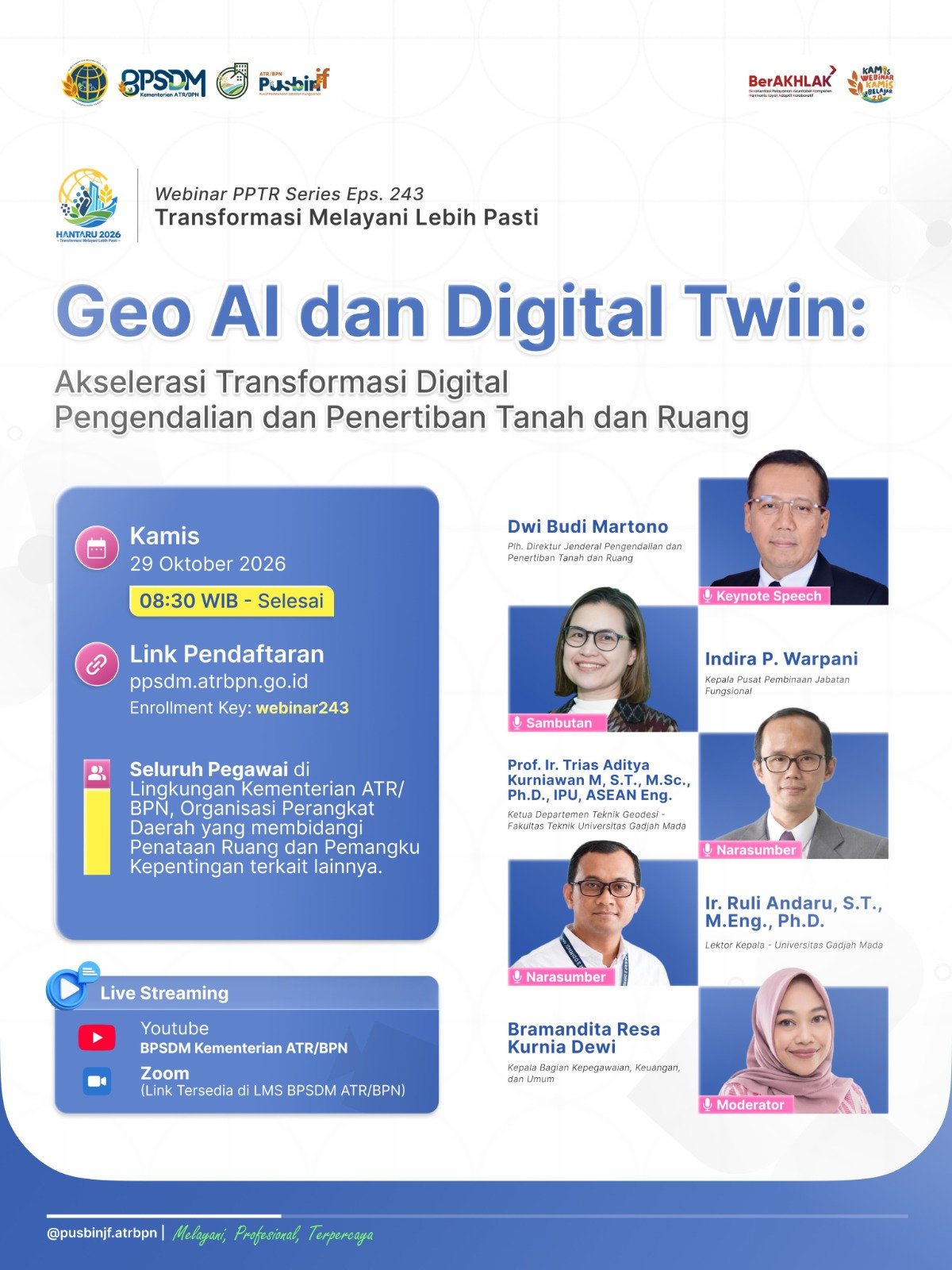 Tanah dan ruang merupakan sumber daya strategis yang membutuhkan dukungan data geospasial yang akurat dan terintegrasi untuk mendukung pembangunan berkelanjutan.